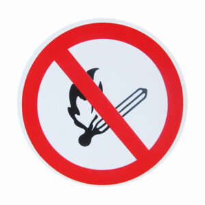 Sticker Verboden voor vuur