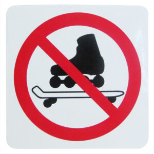 Sticker Verboden voor skaters