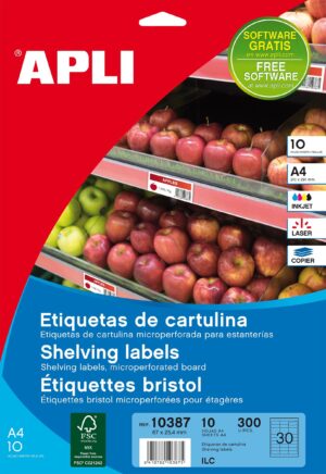 Etiketten voor scannerprofiel 67x25,4mm