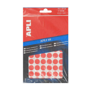 Etiket 13mm rood Apli 02736 (616x)