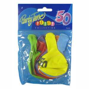 Ballon 12"  assorti bedrukt 50 (6x)