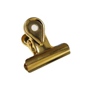 Bulldog clip 40x37mm goudkleur (1x)