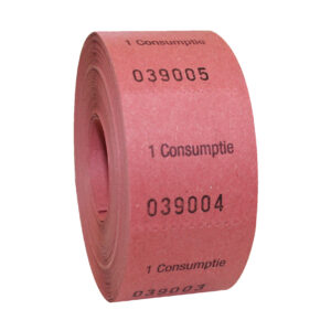 Consumptiebonnen 30x30mm rood (500x)