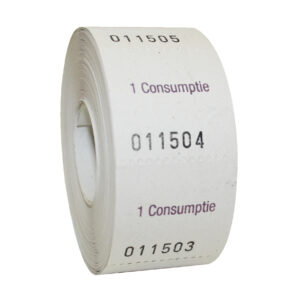 Consumptiebonnen 30x30mm wit (500x)