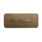 Cadeau etiket 38x16mm goud bedankt