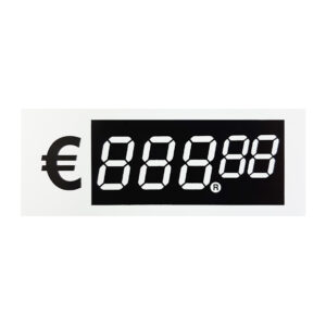Digitale prijskaart € 888.88 26x68mm