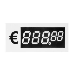 Digitale prijskaart € 888.88 39x84mm
