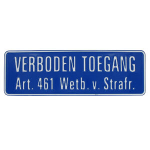 Tekstbord VERBODEN TOEGANG art. 35x11cm