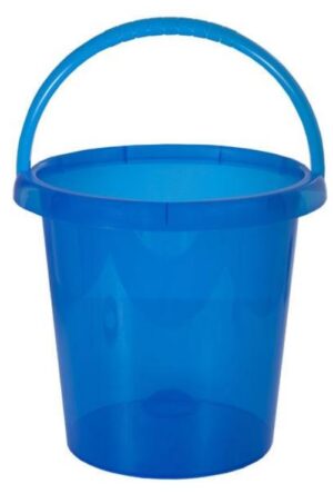 Emmer 10 liter transparant blauw