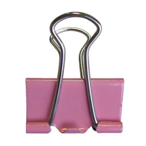 Foldback clip 25mm roze (1x)