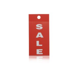 Hangetiket 50x80mm rood SALE (100)
