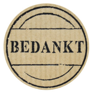 Etiket 35mm kraft Bedankt