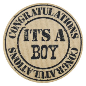 Cadeau etiket 35mm kraft Boy