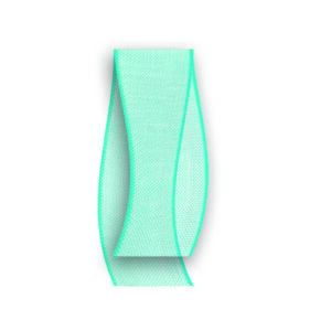 Organza materiaal lichtblauw 20mm x 20m