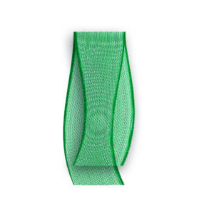 Organza materiaal groen 20mm x 20 meter