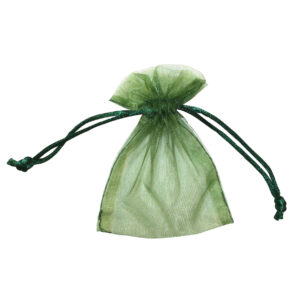 Organza zakje donkergroen 7,5 x 10cm