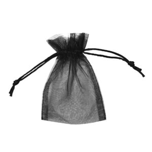 Organza zakje zwart 7,5 x 10cm
