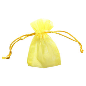 Organza zakje neon geel 7,5 x 10cm