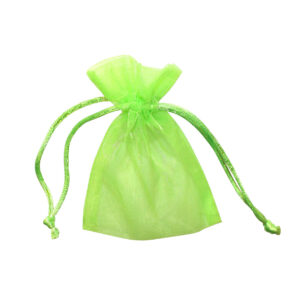 Organza zakje neon groen 7,5 x 10cm