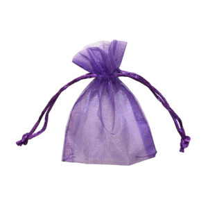 Organza zakje paars 7,5 x 10cm