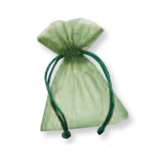 Organza zakje donkergroen 9 x 12cm