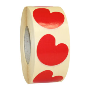 Etiket 35mm pompeblêd rood (1000x)