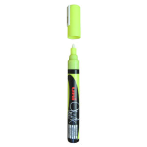 Krijtmarker UNI fluor geel (1x)