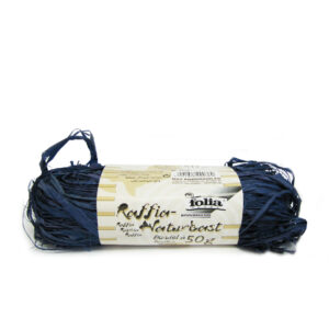 Raffia marineblauw bundel 50 gram