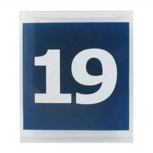 Maatbordje bedrukt met 19