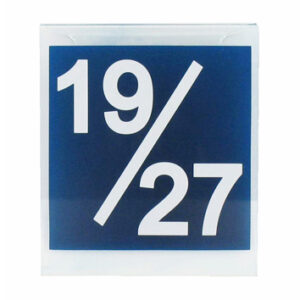 Maatbordje bedrukt met 19/27