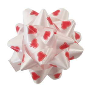 Starbow 10mm x 50mm wit hartjes (50x)