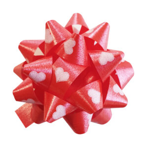 Starbow 10mm x 50mm rood hartjes (50x)