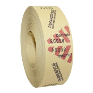 Toegangskaartje 30x57mm geel, 500/rol