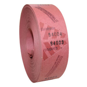 Toegangskaartje 30x57mm rood, 500/rol
