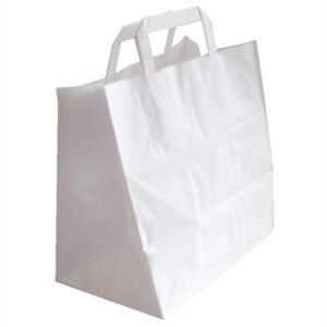 Witte draagtas papier 17x25+26cm 70g/m²