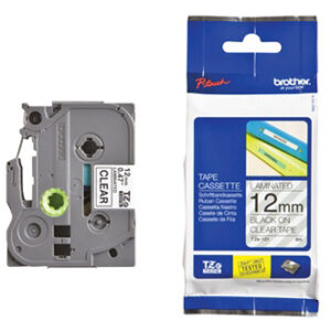 Brother tape transp./ zwart 12mm