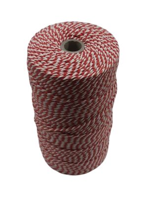 Katoenkoord 32 draads rood wit